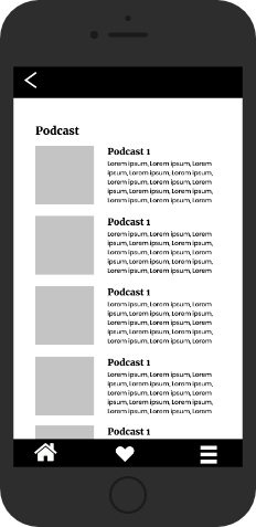 Lo-fi wireframes