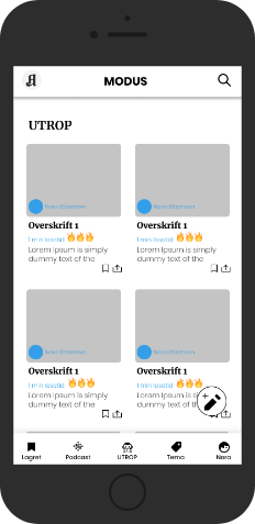 Mid-fi wireframes